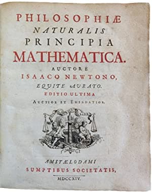 Philosophiæ Naturalis Principia Mathematica - original book cover